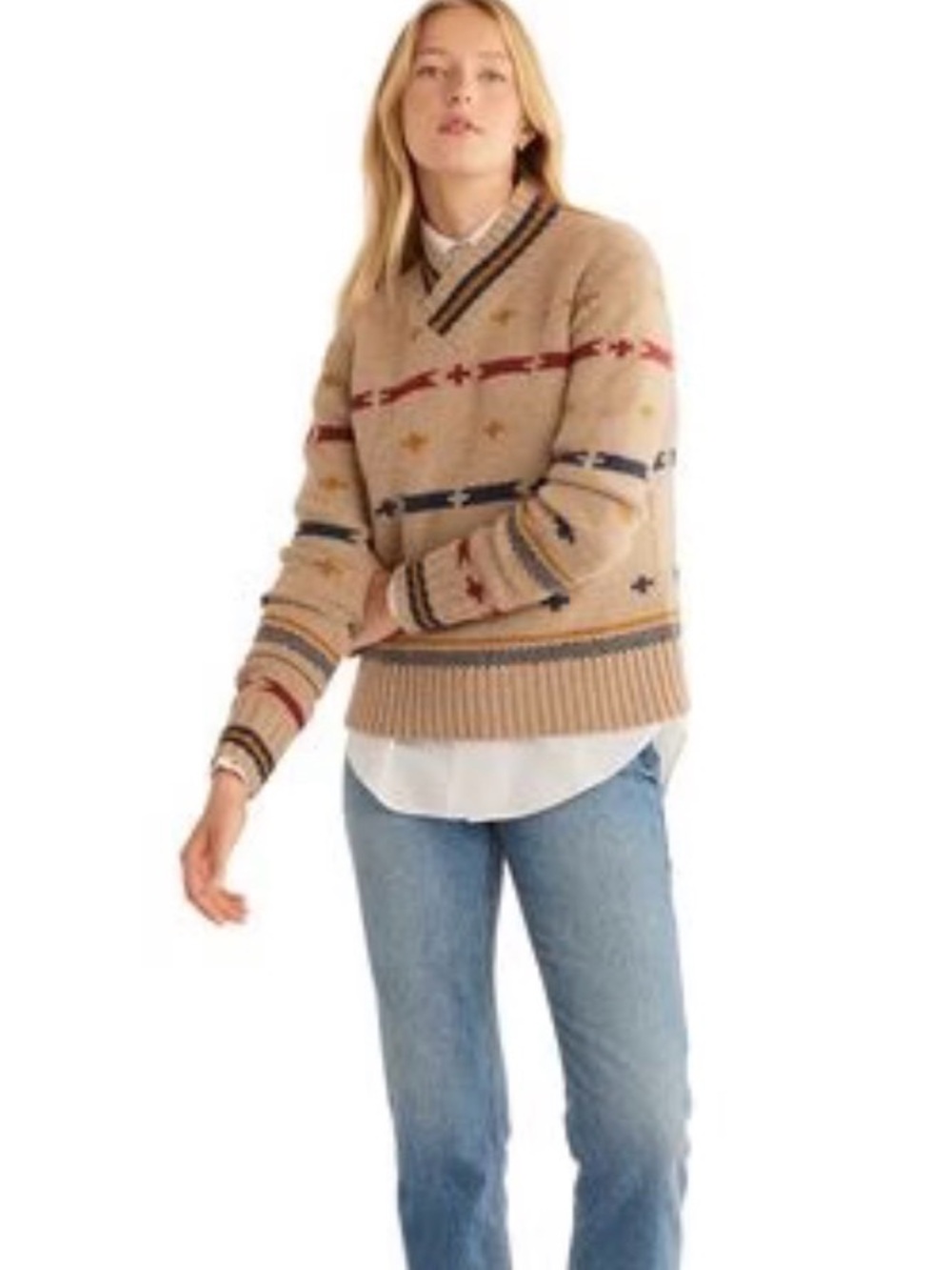 Pendleton Hallie merino wool graphic sweater southwestern nwt